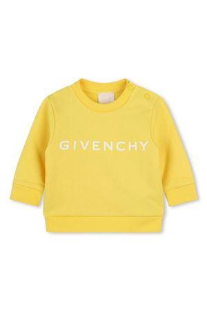 felpa in cotone giallo GIVENCHY KIDS | H30472526